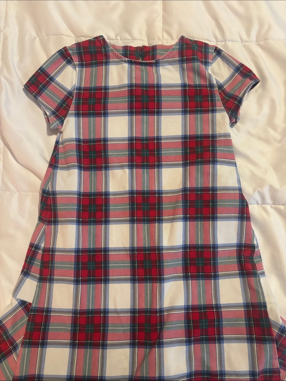 Vineyard Vines Girls Plaid Short-Sleeve Dress - Red, Blue & White